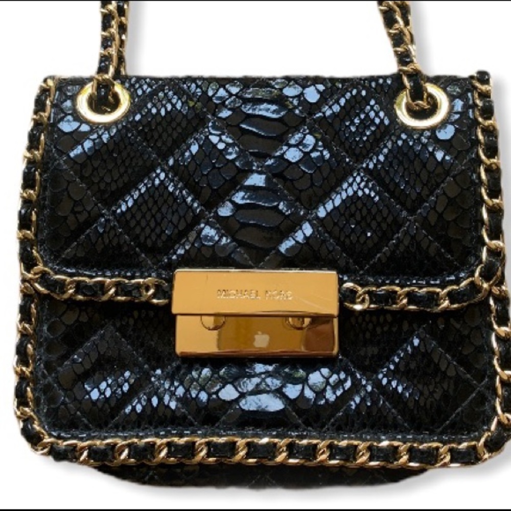 Michael Kors Python Embossed Shoulder Bag - image 1